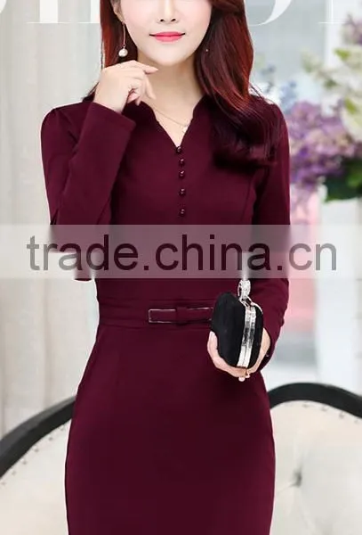 2016 Customized Manufactorying Fashionable Custom Fit Middle-aged Ladies Dress photo-6