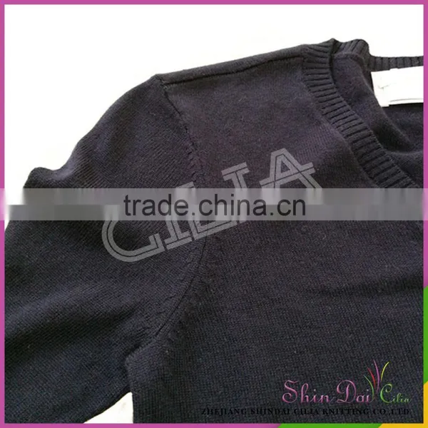 Factory Directly Wholesale Girl v Neck Knitting Sweater Coat With Peal photo-3