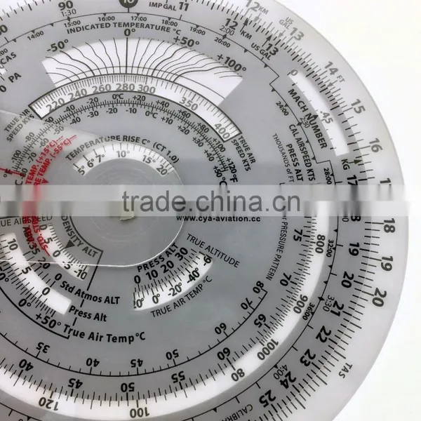 CYA Brand Plastic Round Flight Calculation Wheel Aviation Plotter for Pilot Training One Pcs per Leather Bag Packing #E6B-Circ photo-4