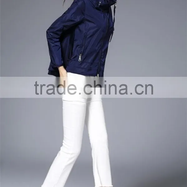 New Style Custom Army Green and Navy Nylon Hoodie Jacket Cheap Price photo-5
