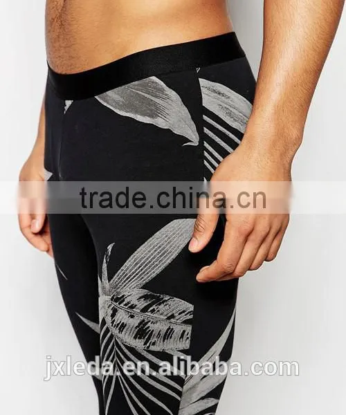 Men Full Floral Pattern Printed Loungewear Leggings Custom photo-3