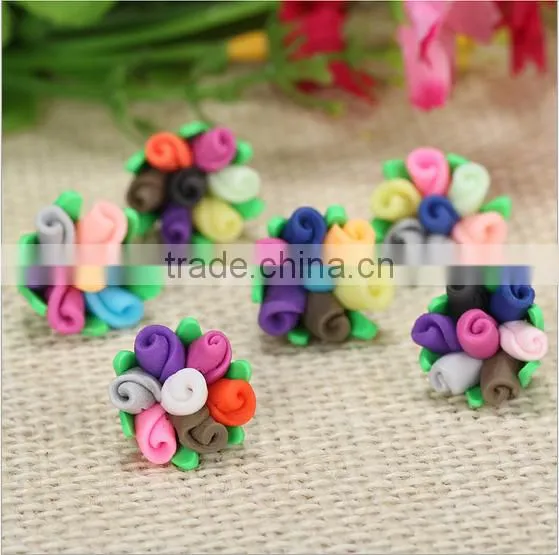 China Bead Manufacturers Polymer Clay Flower Ceramic Beads Multi Colour Rosary Bead photo-6