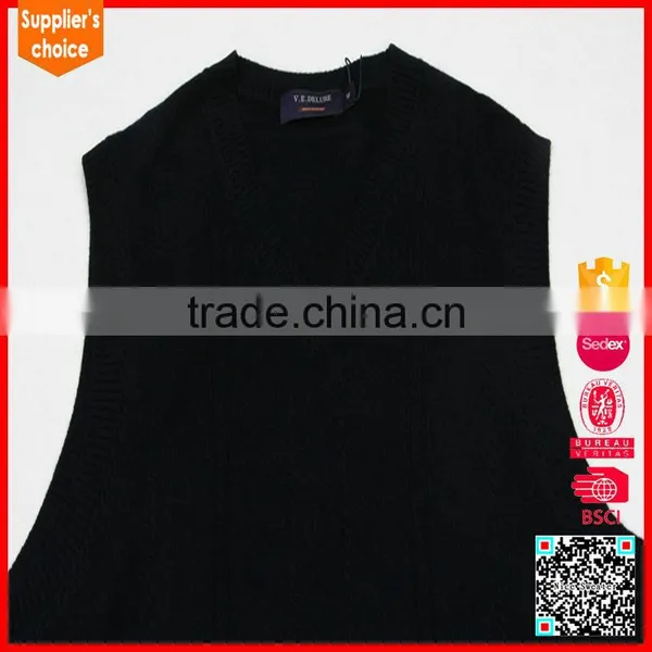 New Fashion Knitted Vest v Neck Men Sweater Vest Merino Wool Sweater Vest photo-4