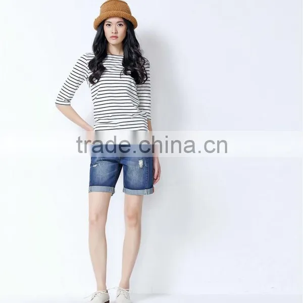 High Quality Jeans Shorts Latest Fishman Denim Shorts photo-3