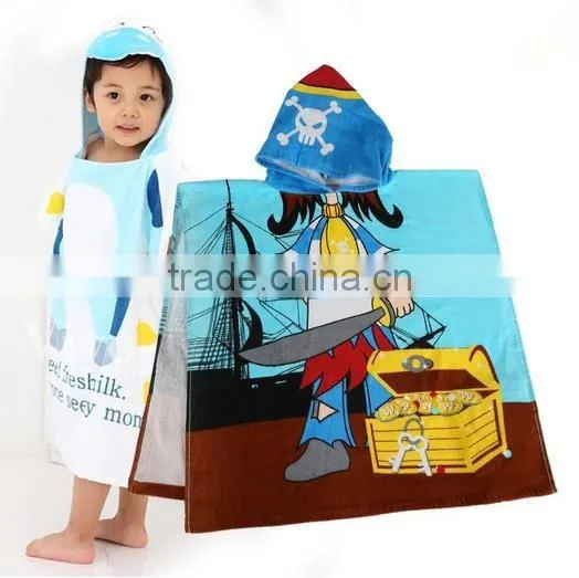 100% Cotton Printing Kids Hooded Animal Towel photo-5