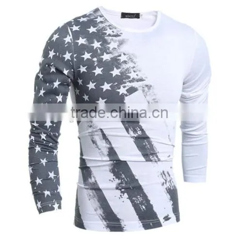 Casual Men Long Sleeve Printed Tshit photo-2