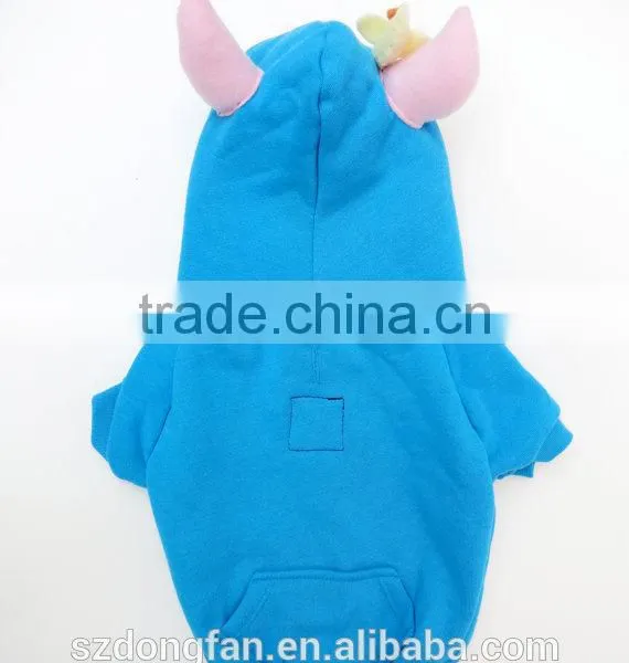 Little Kids Blue Cute Hoodies Dog Monster Hoodie photo-3