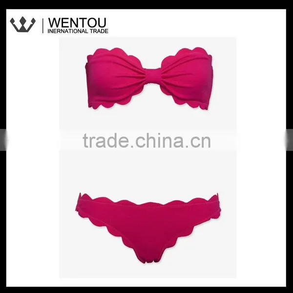Personalized Scalloped Bandeau Bikini photo-3