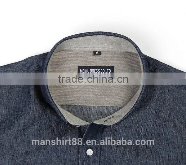 Business Shirts Denim Button Down New Design Men Dress Shirt photo-2