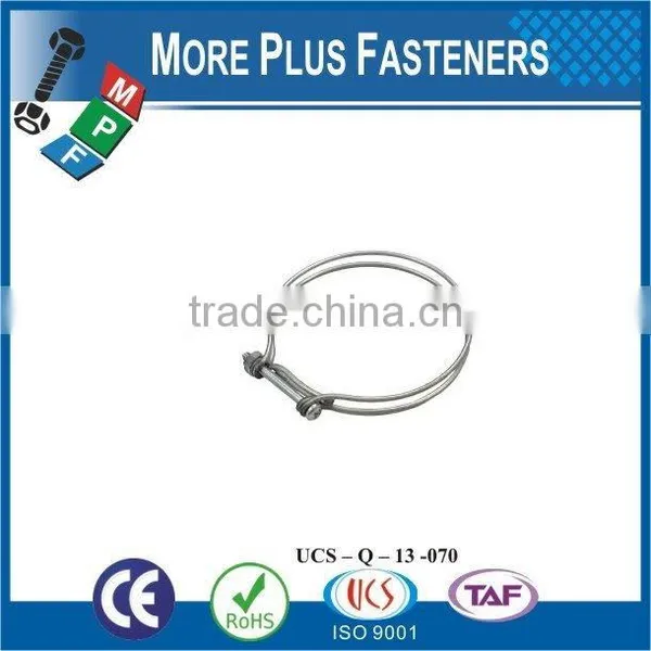Made in Taiwan Stainless Steel Thin Hose Clamp Flexible Hose Clamp Double Wire photo-2