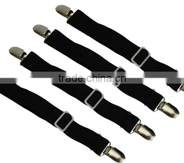 Adjustable Bed Sheet Corner Holders Elastic Grippers Suspenders Holder Straps 4 Pack photo-3