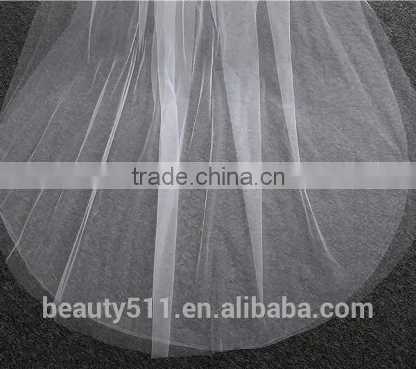 2017 Wholesale New Grance Long Lace Bridal Wedding Veil Tulle photo-6