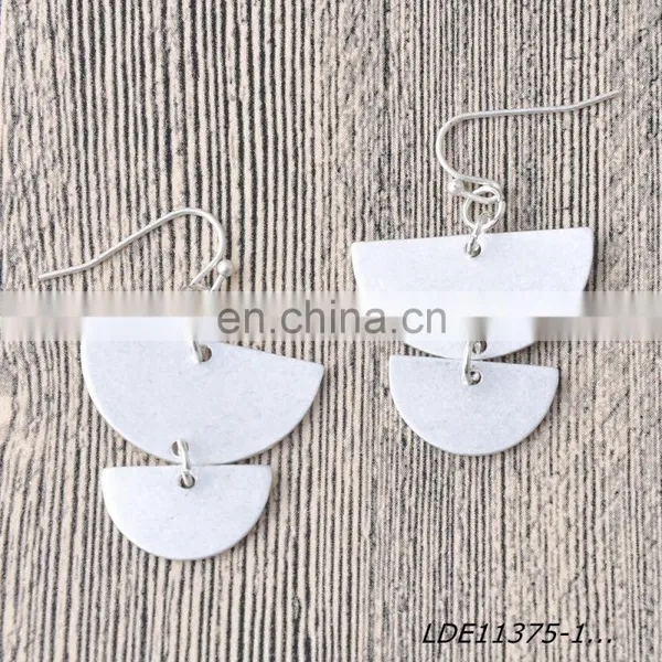 Moon Earring Geometric Earrings Half Circle Earrings photo-2