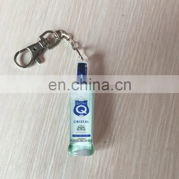 Promotional Gifts Logo Printing Insert Acrylic Bottle Shaped Keychain photo-5