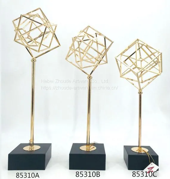 Hot Sale Golden Metal Square Home Decoration photo-2