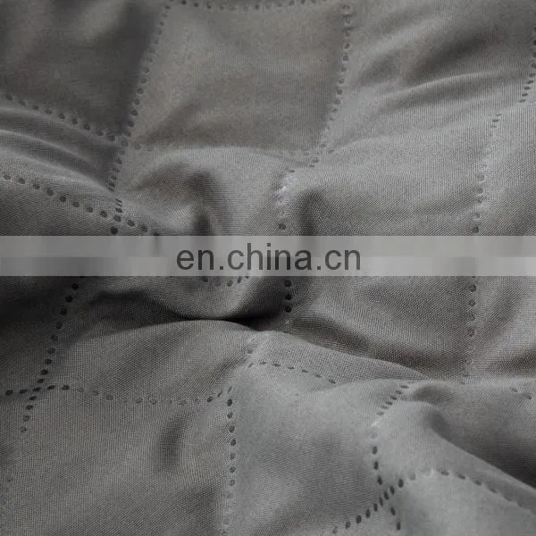 Plain Dyed Twin Queen King Size 3 Pcs 100% Polyester Home Bedding Ultrasonic Quilt Bedspread Set photo-3