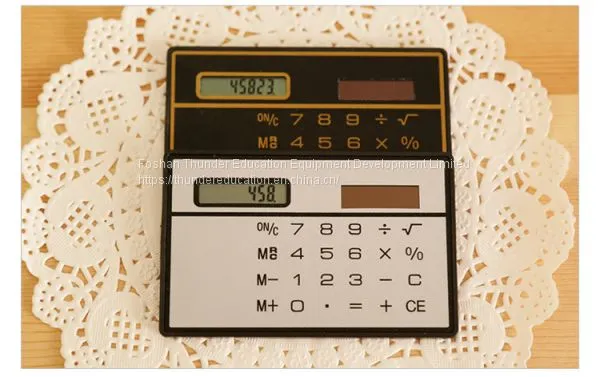 Creative Customized Transparent Touch Screen Calculator Cute Mini Student Solar Calculator photo-2