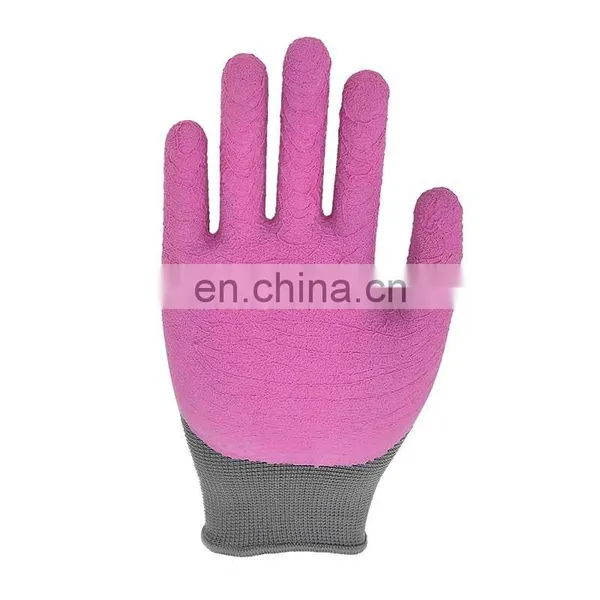 Red Polyester Latex Foam Coated Gloves For Agriculture photo-4