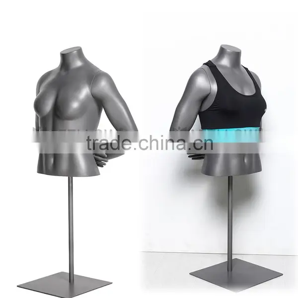 Adjustable Height Upper Body Mannequin Fiberglass Female Half Body Dummy HEF-12 photo-6