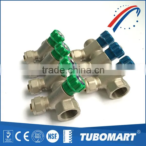 Three Connectors Brass Manifolds Fitting for PE Pipes photo-6