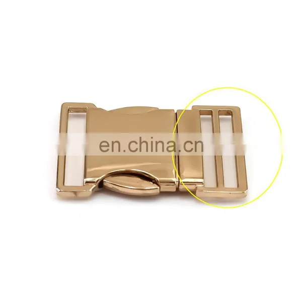 High-End Thicken Metal Zinc Alloy Buckle Dog Collar Quick Side Release Buckle For Pet Dog photo-2