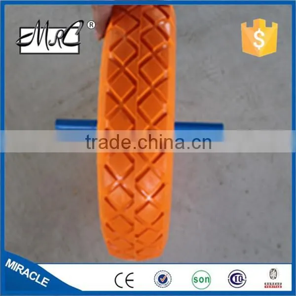 Heavy Duty Small Solid Flat Free PU Foam Wheelbarrow Wheel PU Wheel 4.80/4.00-8 photo-2