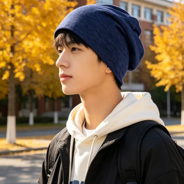 Soft Cotton Slouchy Beanie - Breathable Lightweight Chemo Cap for Men & Women photo-3