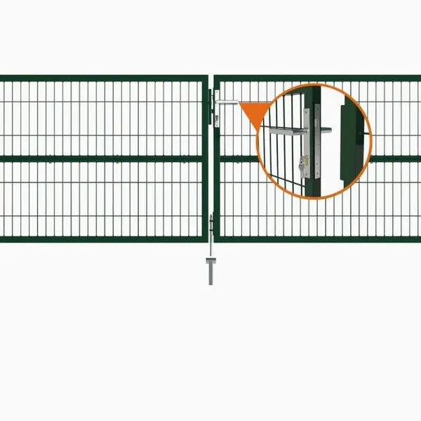 Double Leaf Steel Garden Gate With Drop Bolt for Driveway photo-4
