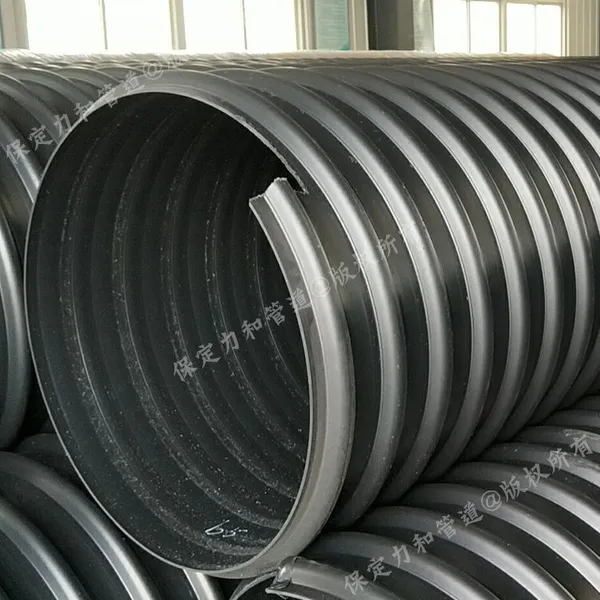 Lihe Pipeline Steel Strip Corrugated Pipe Dn300 - Dn1800 Steel Strip Reinforced Hdpe Spiral Corrugated Pipe