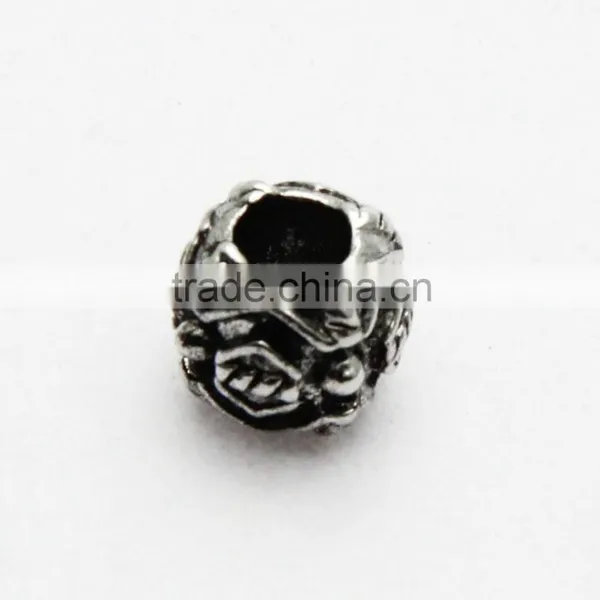 DIY Drum Shape Large Hole Metal Beads, Lead Free Nickle Free Necklace and Bracelet Zinc Alloy Beads Accessories photo-3