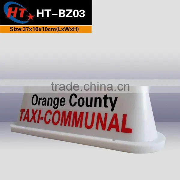 Led Taxi Top Light Yellow and White Advertising Signs
