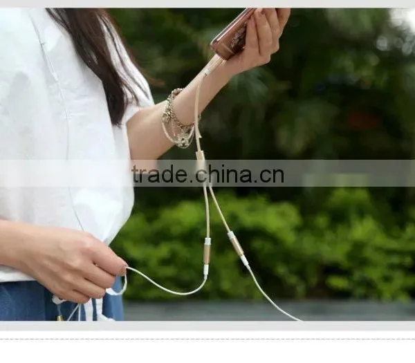 Baseus Jack 26cm 2 in 1 Audio Cable for Mobile Phone Headphone Fluency Series Female to Male 3.5mm Stereo Audio Cable MT-5737 photo-2