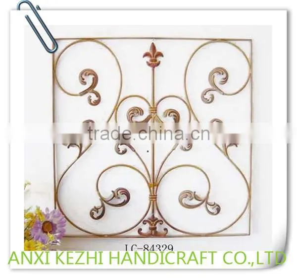 LC-84330 Vintage Home Hanging Metal Triangle Wrought Iron Wall Decor photo-5