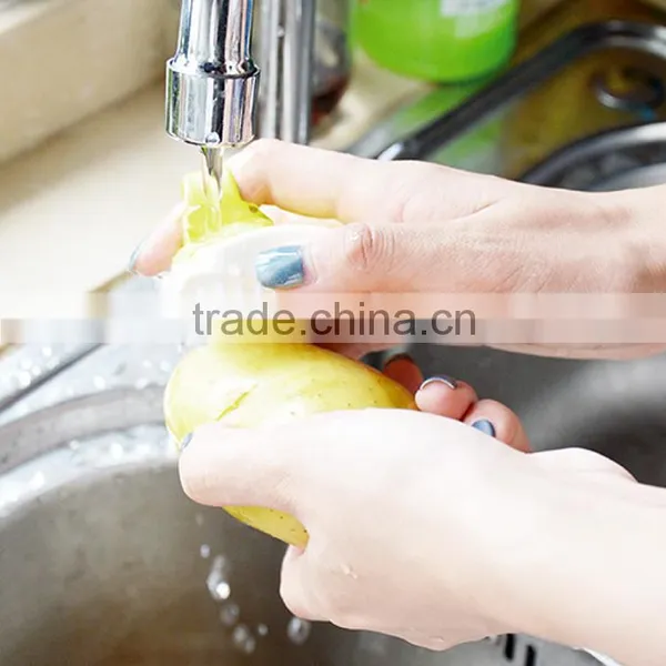 S/S+TPR+PP 6.2*6.5 Kitchen Tools Peeler&thumb Brush photo-2
