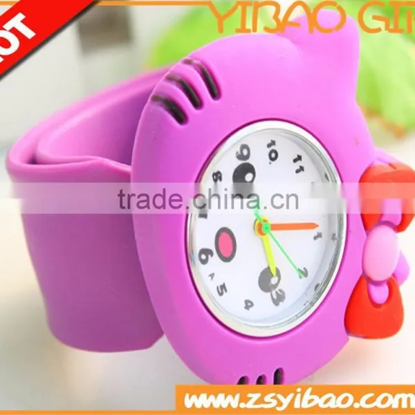 Good Quality Fashional Eco-friendly Kids Silicone Slap Band Watch photo-4