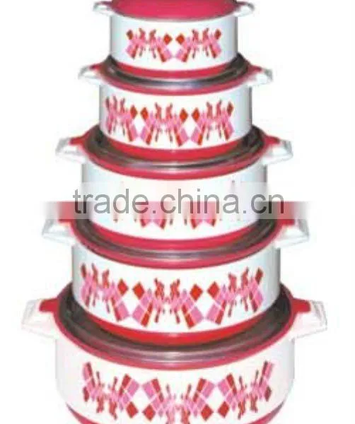 5 pieces plastic hot pot set