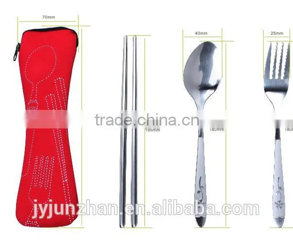 Direct Factory Flatware Spoon Chopsticks With Water-proof Cloth Bag Packing photo-3