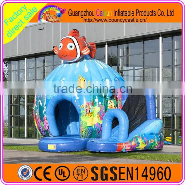 Semi-Circle Inflatable Bouncer Castle With Big Fish photo-3