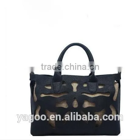 Carved Senior Cotton Lun Hollow Out Leather Bag Woman Leather Handbag Made in China2014 photo-4