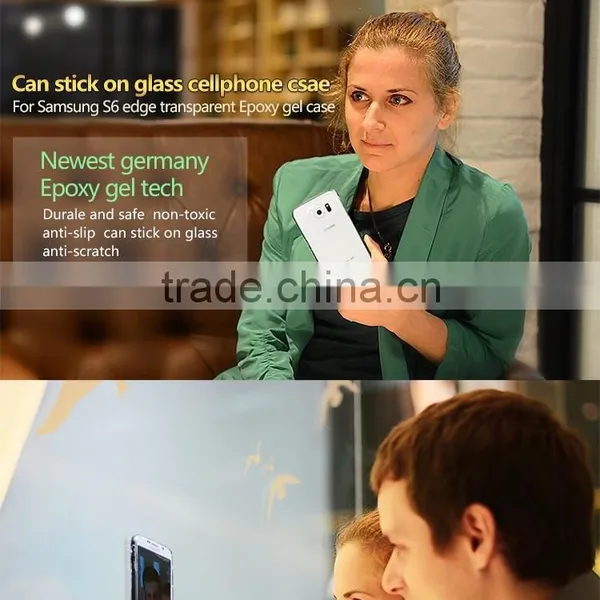 No Bubble and Smooth Surface Transparent Gel PC Case for Samsung for Samsung S6 Edge photo-6
