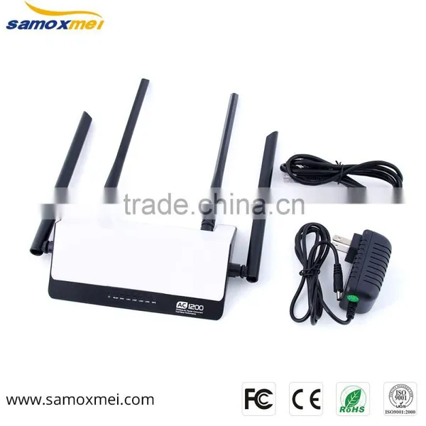 Dual Band AC1200 Concurrent 2.4G+5G Wireless Gigabit Router With 4 External Antennas photo-3