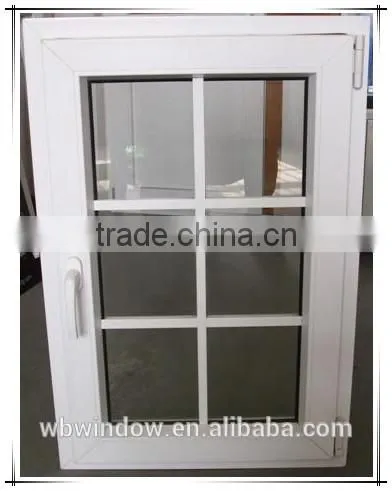 2016 Hot Sale French Style UPVC/PVC Casement Window With Grill Insert photo-3