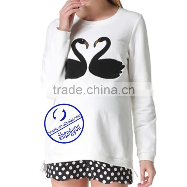 Custom 100% Cotton Maternity's Hoodies & Sweatshirts With Side Zipper photo-2