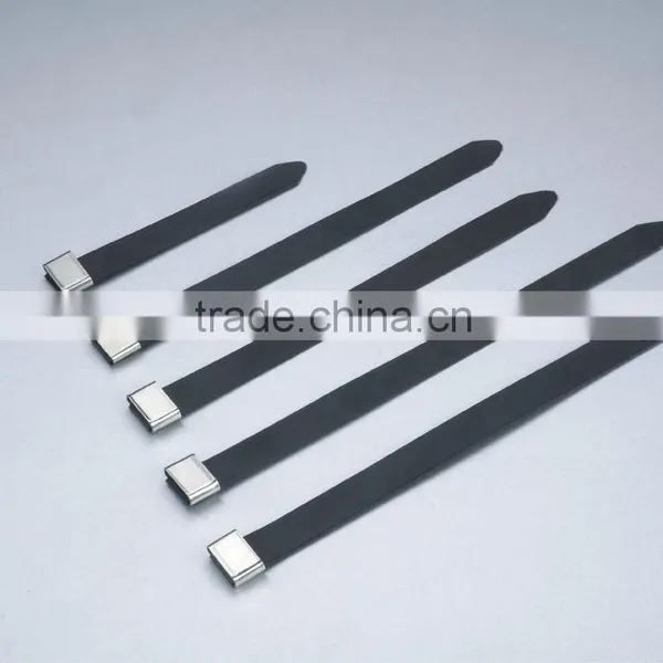 PVC Coated Stainless Steel Cable Tie (BZ-O Series) 4.6*300 photo-2