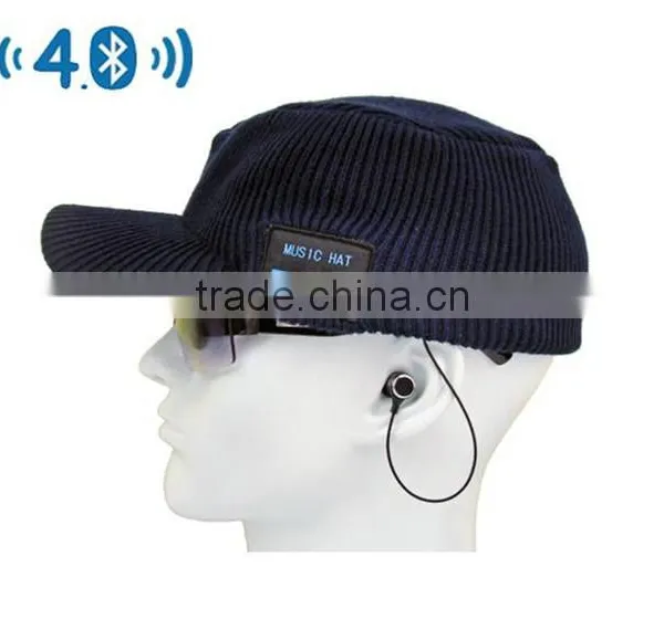 Bluetooth Music Soft Warm Beanie Hat Cap With Stereo Headphone Headset Speaker Wireless Mic Hands-free