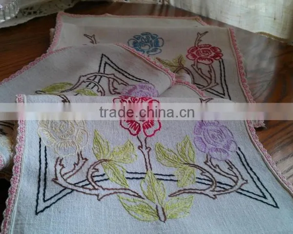 VINTAGE EMBROIDERED TABLE/DRESSER RUNNERS photo-6