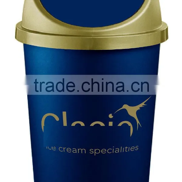BT50C 35liter Round Ice Cream Bin With Swing Cover, 13 Gallon Trash Can photo-6