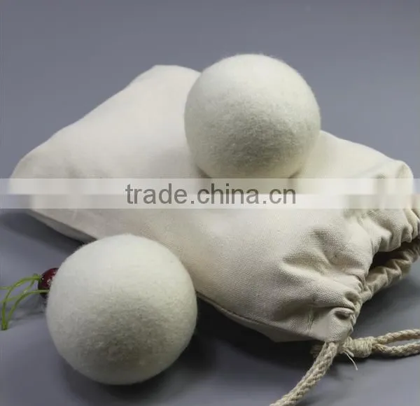 6pieces With Cloth Bag Handy Laundry Sheep Wool Felt Dryer Balls Laundry Balls & Discs Natural Reusable, Saves Drying Time