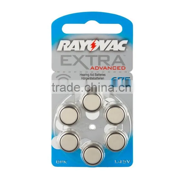 Rayovac Extra Advanced 675 Hearing Aid Batteries, PR44