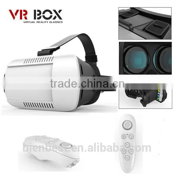 Google Cardboard Headmount VR BOX Version VR Virtual Reality 3D Glasses for Smartphone + Bluetooth Remote Controller